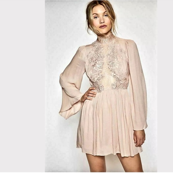 Free People Embroidery Lace Up Back Dress - Picture 7 of 14